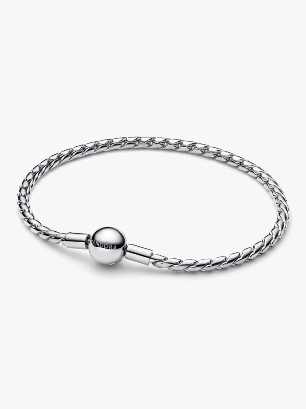 Pandora Polished Silver Snake Chain Bracelet - Silver